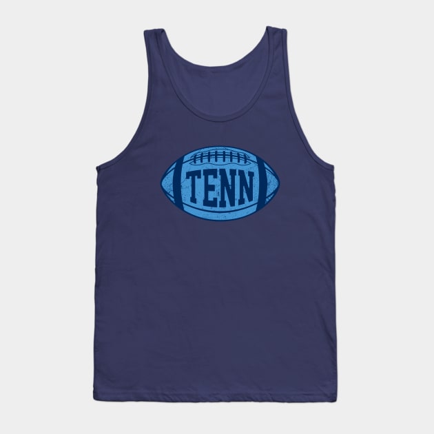 TENN Retro Football - Navy Tank Top by KFig21